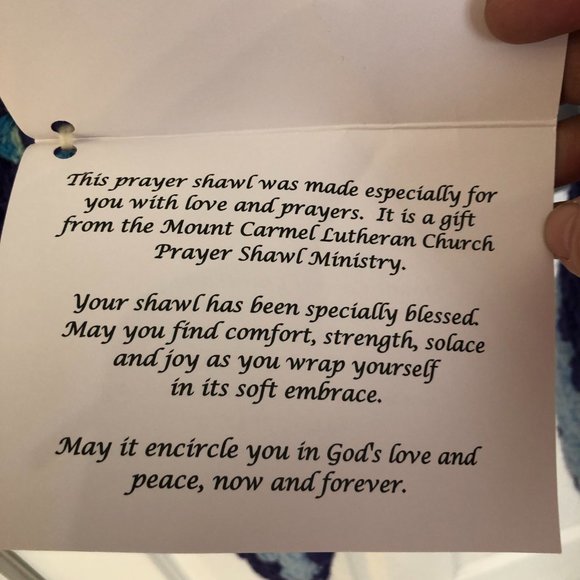 π SOLD! NWT! HANDMADE Crocheted Women's Shawl Wrap Gift with Heartfelt Blessing - Picture 14 of 14